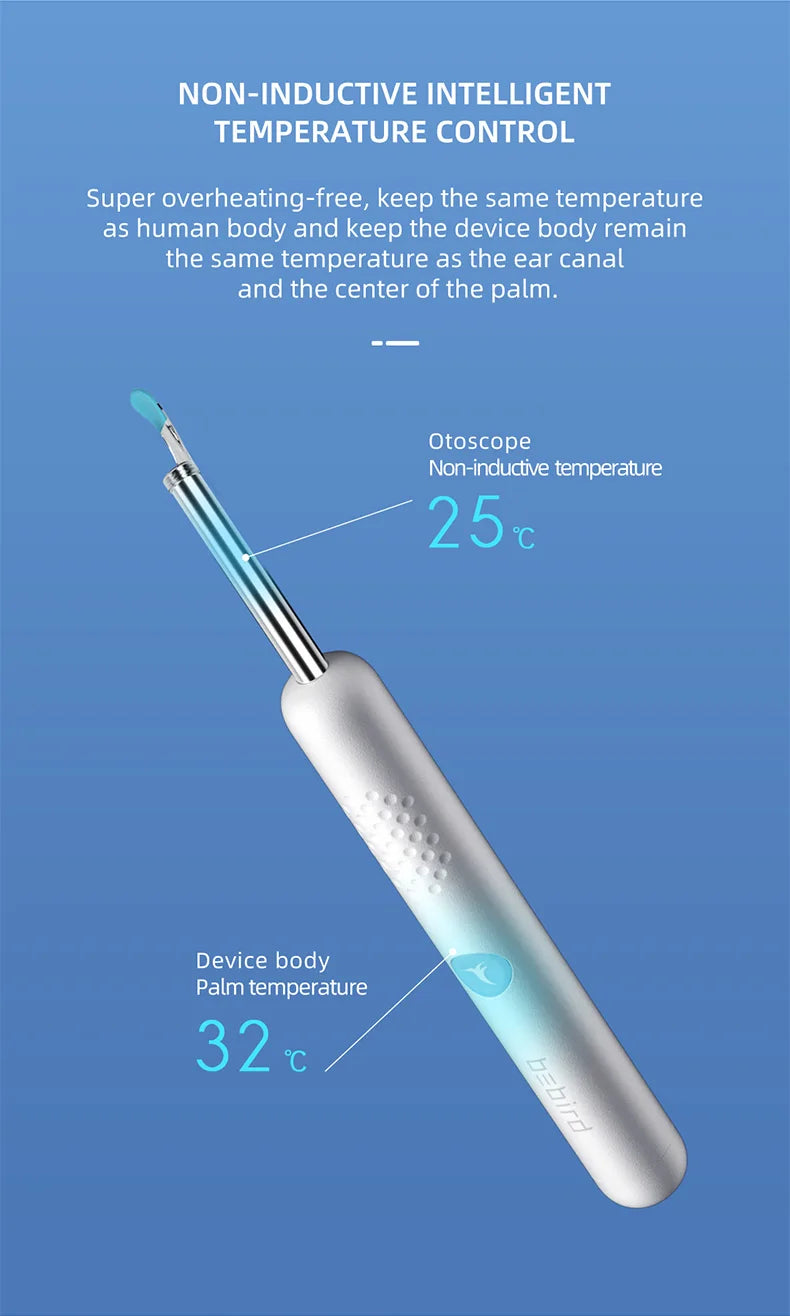 Smart Visual Ear Sticks - Precision Ear Wax Removal and Cleaning Otoscope